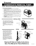 Предварительный просмотр 1 страницы Beckett CB501ULHTS Quick Manual