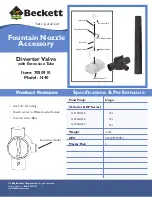 Beckett Fountain Nozzle Accessory 1440 Specifications preview