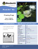 Preview for 1 page of Beckett Pond Art Kit FFPK309 Specification Sheet