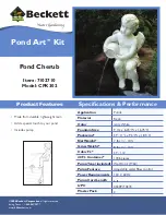 Beckett Pond Cherub CPK302 Specifications предпросмотр