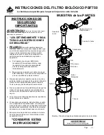 Предварительный просмотр 5 страницы Beckett Pond Filter PBF750 Instructions Manual