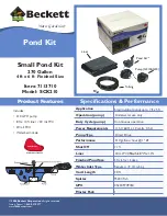 Beckett Small Pond Kit SCK210 Specifications preview