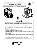 Предварительный просмотр 1 страницы Beckett Submersible Pump M250A Owner'S Manual