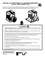 Предварительный просмотр 3 страницы Beckett Submersible Pump M250A Owner'S Manual