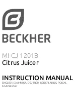 BECKHER MI-CJ 1201B Instruction Manual preview