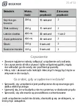 Preview for 25 page of BECKHER MI-FP 1802B Instruction Manual