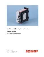 Preview for 1 page of Beckhoff C6030-0060 Installation And Operating Manual