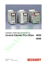 Предварительный просмотр 1 страницы Beckhoff C63 Series Installation And Operating Instructions Manual