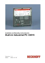 Preview for 1 page of Beckhoff C6515 Installation And Operating Instructions Manual