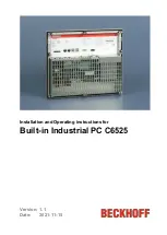 Предварительный просмотр 1 страницы Beckhoff C6525 Installation And Operating Instructions Manual