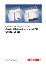 Preview for 1 page of Beckhoff C6640 Installation And Operating Instructions Manual