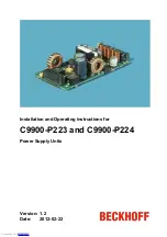 Preview for 1 page of Beckhoff C9900-P223 Installation And Operating Instructions Manual