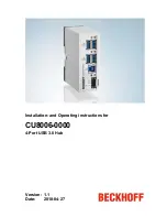 Beckhoff CU8006-0000 Installation And Operating Instructions Manual предпросмотр