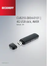 Предварительный просмотр 1 страницы Beckhoff CU8210-D004-0101 Manual