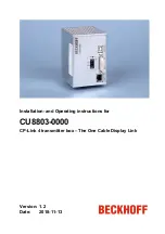 Beckhoff CU8803-0000 Installation And Operating Instructions Manual предпросмотр