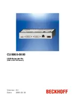 Предварительный просмотр 1 страницы Beckhoff CU8860-0000 Manual