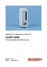 Beckhoff CU8871-0000 Installation And Operating Instructions Manual предпросмотр