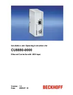 Beckhoff CU8880-0000 Installation And Operating Instructions Manual предпросмотр