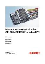 Beckhoff CX1020 Series Hardware Documentation preview