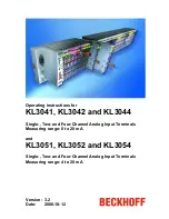 Preview for 1 page of Beckhoff KL3041 Operating Instructions Manual