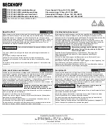 Preview for 1 page of Beckhoff PS1011-2420-0000 Installation Manual