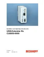 Beckhoff USB-Extender-Rx CU8850-0000 Installation And Operating Instructions Manual предпросмотр