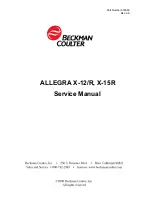 Beckman Couler ALLEGRA X-12/R Service Manual предпросмотр