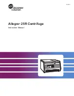 Beckman Coulter Allegra 25R Instruction Manual preview