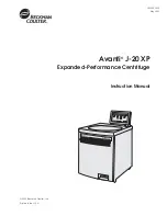 Preview for 5 page of Beckman Coulter Avanti J-20 XP Instruction Manual