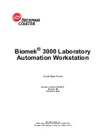 Preview for 1 page of Beckman Coulter Biomek 3000 Quick Start Manual