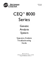 Preview for 1 page of Beckman Coulter CEQ 8000 series Troubleshooting Manual