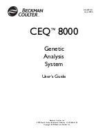 Preview for 1 page of Beckman Coulter CEQ 8000 User Manual