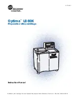 Beckman Coulter Optima LE-80K Instruction Manual preview