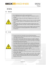 Предварительный просмотр 8 страницы Becx Machines HS131HR User Manual
