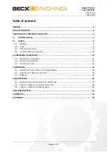 Preview for 4 page of Becx Machines HS150HR User Manual