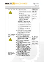 Preview for 20 page of Becx Machines HS150HR User Manual