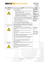 Preview for 20 page of Becx Machines HS75HR User Manual