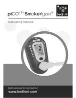 bedfront piCO+ Smokerlyzer Operating Manual preview