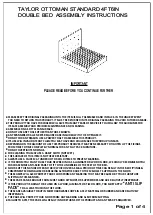 Предварительный просмотр 1 страницы Bedtime TAYLOR OTTOMAN Assembly Instructions