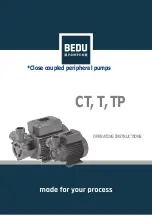 BEDU POMPEN CT Operating Instructions Manual предпросмотр