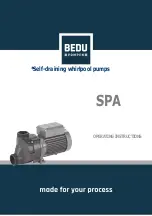 BEDU SPA 11 Series Operating Instructions Manual предпросмотр