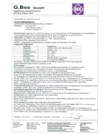 Preview for 2 page of bee 71MS Operating And Assembly Instruction