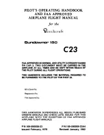 Preview for 1 page of Beechcraft C23 SUNDOWNER 180 Pilot Operating Handbook