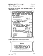 Preview for 57 page of Beechcraft C23 SUNDOWNER 180 Pilot Operating Handbook