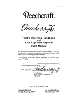 Beechcraft Duchess 76 Pilot'S Operating Handbook And Faa Approved Airplane Flight Manual preview