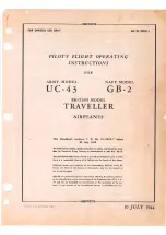 Preview for 1 page of Beechcraft TRAVELLER GB-2 1944 Pilot'S Flight Operating Instructions