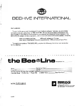 Предварительный просмотр 2 страницы Beehive International B 150 Series Operator'S Manual