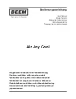 Beem Air Joy Cool User Manual preview