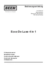 Beem Ecco De Luxe 4 in 1 User Manual предпросмотр