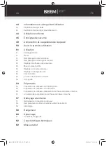 Preview for 45 page of Beem Fresh Aroma Perfect Thermostar CM44.001 Instruction Manual